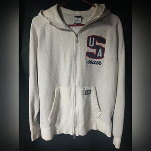 Nike Light Gray Full-Zip Hoodie